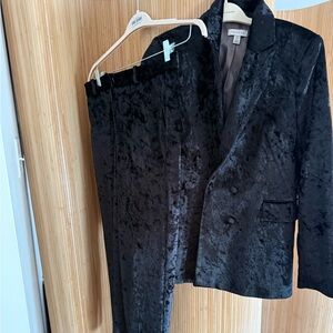 Topshop crushed velvet suit size 8